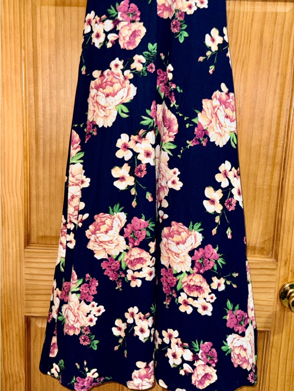 NWT Caution To The Wind Women’s Navy Sleeveless Floral Wrap Maxi Dress-S - Picture 12 of 12